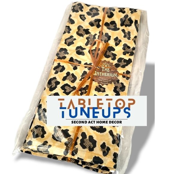 Home Dining Cloth Napkins Set (8) Wildlife Chita Pattern - Picture 4 of 4